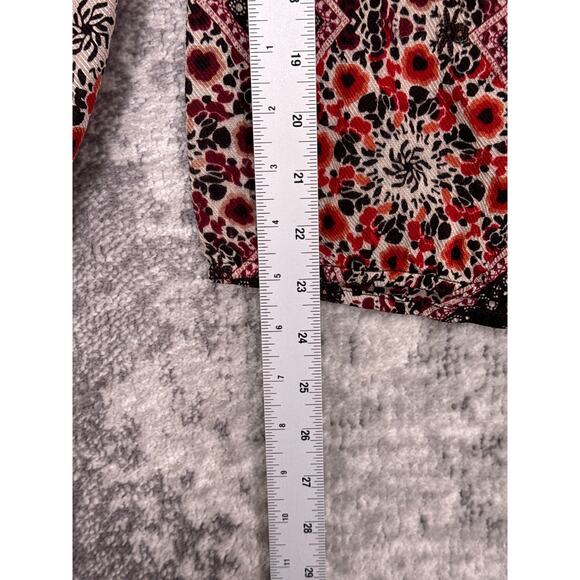 Shanghai Tang Top 2 Womens Floral Print Silk Balloon Sleeve Blouse - Picture 7 of 8